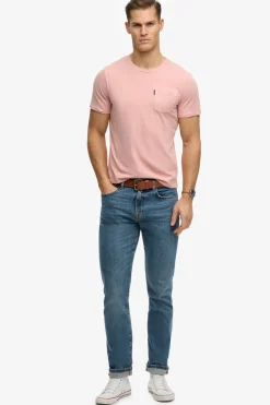 Superdry Camiseta manga corta b&aacute;sica con bolsillo^Hombre Camisetas