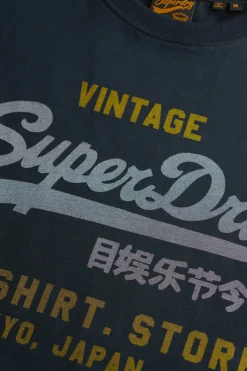 Superdry Camiseta manga corta b&aacute;sica con logotipo grande^Hombre Camisetas