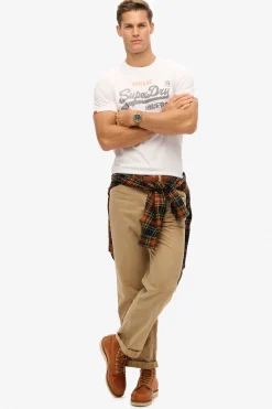 Superdry Camiseta manga corta b&aacute;sica con logotipo grande^Hombre Camisetas