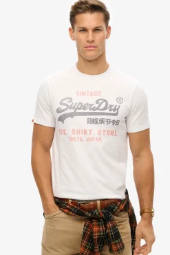 Superdry Camiseta manga corta b&aacute;sica con logotipo grande^Hombre Camisetas