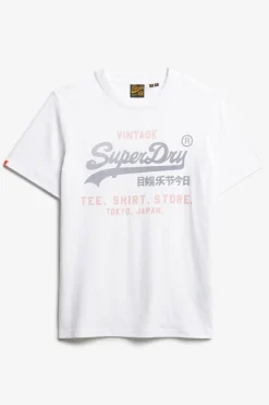 Superdry Camiseta manga corta b&aacute;sica con logotipo grande^Hombre Camisetas