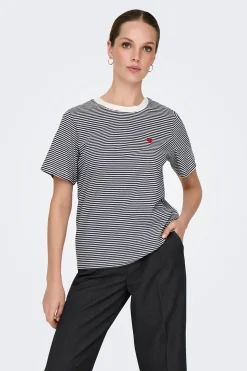 JDY Camiseta manga corta bordado^Mujer Camisetas