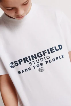 Springfield Kids Camiseta manga corta boxy ni&ntilde;o^Niños Camisetas