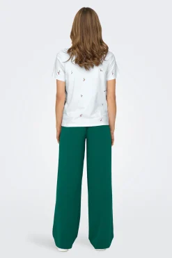 Only Camiseta manga corta con bordados^Mujer Camisas Y Blusas|Camisetas