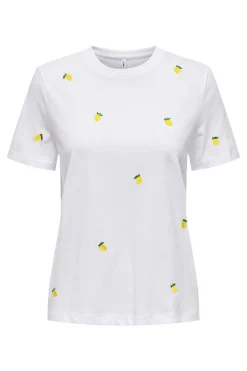 Only Camiseta manga corta con bordados^Mujer Camisas Y Blusas|Camisetas