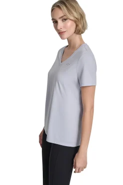 DKNY Camiseta manga corta cuello pico^Mujer Camisetas