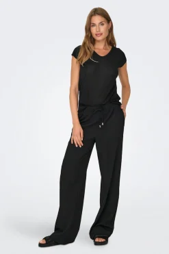 Only Camiseta manga corta de lurex^Mujer Camisetas