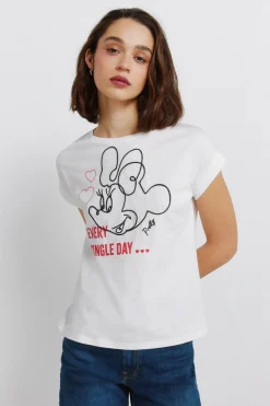 Springfield Camiseta manga corta disney^Mujer Camisetas