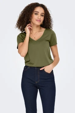 JDY Camiseta manga corta lurex^Mujer Camisetas