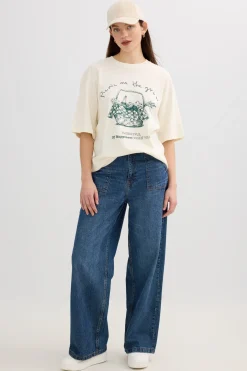 Inside Camiseta manga corta print^Mujer Camisetas