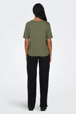 Only Camiseta manga corta regular fit^Mujer Basic Bar