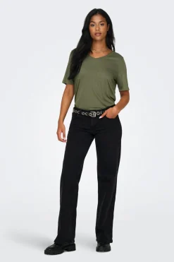 Only Camiseta manga corta regular fit^Mujer Basic Bar