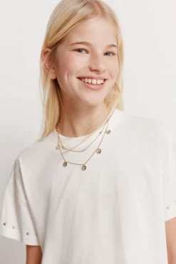 Springfield Kids Camiseta manga corta tachas ni&ntilde;a^Niños Camisetas