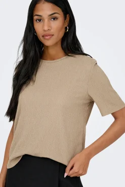 JDY Camiseta manga corta textura^Mujer Camisetas|Basic Bar