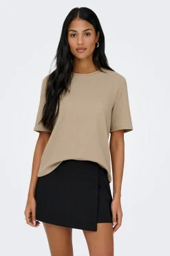 JDY Camiseta manga corta textura^Mujer Camisetas|Basic Bar