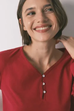 Women'secret Camiseta manga larga 100% algod&oacute;n^Mujer Pijamas