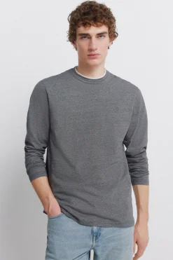 Springfield Camiseta manga larga doble microraya^Hombre Camisetas