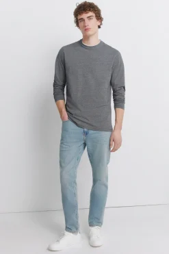 Springfield Camiseta manga larga doble microraya^Hombre Camisetas