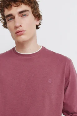 Springfield Camiseta manga larga doble efecto melange^Hombre Camisetas