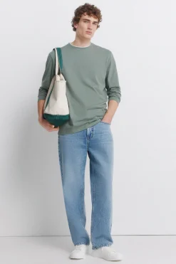 Springfield Camiseta manga larga doble efecto melange^Hombre Camisetas