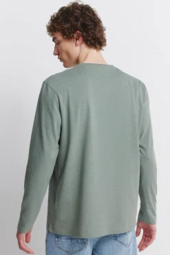 Springfield Camiseta manga larga doble efecto melange^Hombre Camisetas