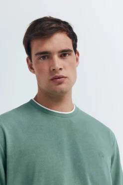 Springfield Camiseta manga larga doble melange^Hombre Camisetas