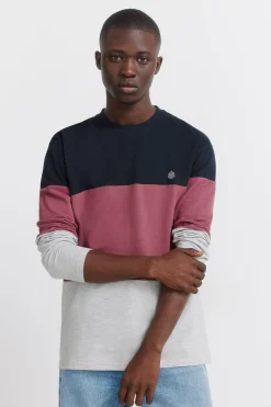 Springfield Camiseta manga larga piqu&eacute; bloques^Hombre Camisetas