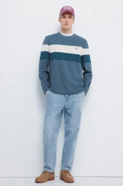 Springfield Camiseta manga larga piqu&eacute; cortes^Hombre Camisetas