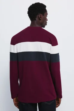 Springfield Camiseta manga larga piqu&eacute; cortes^Hombre Camisetas