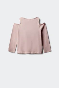 Springfield Kids Camiseta manga larga rib hombro descubierto niña^Niños Camisetas