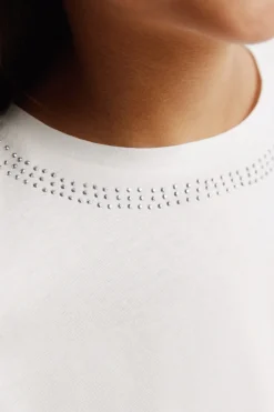 Springfield Kids Camiseta manga larga tachas hombro descubierto ni&ntilde;a^Niños Camisetas