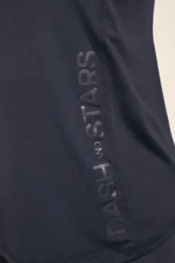 Dash and Stars Camiseta microfibra halter negra^Mujer Deporte