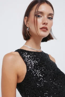 Springfield Camiseta nadadora lentejuelas^Mujer Camisetas