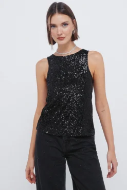 Springfield Camiseta nadadora lentejuelas^Mujer Camisetas