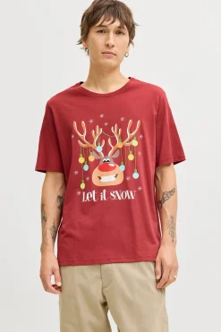 Jack & Jones Camiseta navide&ntilde;a manga corta^Hombre Camisetas