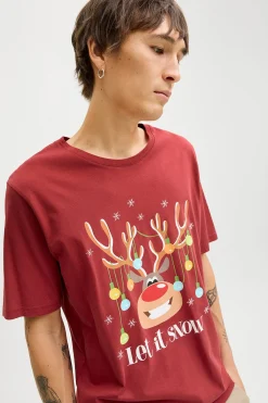 Jack & Jones Camiseta navide&ntilde;a manga corta^Hombre Camisetas