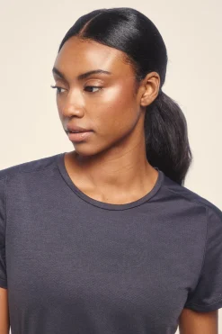 Dash and Stars Camiseta negra ultraligera^Mujer Deporte