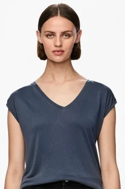 Pieces Camiseta pico fresca^Mujer Camisetas|Basic Bar