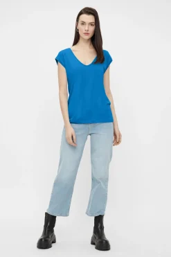 Pieces Camiseta pico fresca^Mujer Camisetas|Basic Bar