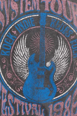 Systemaction Camiseta posicional guitarra^Mujer Camisetas