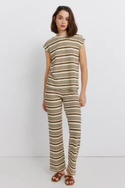 Springfield Camiseta punto rayas^Mujer Camisetas|Total Look