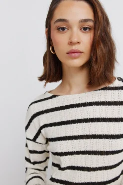 Springfield Camiseta rayas botones hombro^Mujer Camisetas