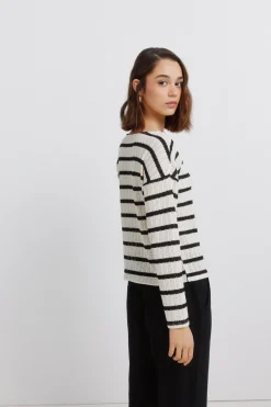 Springfield Camiseta rayas botones hombro^Mujer Camisetas