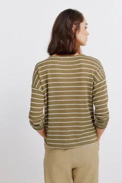 Springfield Camiseta rayas botones hombro^Mujer Camisetas