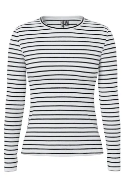 Pieces Camiseta rayas manga larga^Mujer Camisetas