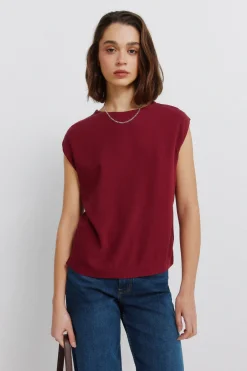 Springfield Camiseta recta b&aacute;sica lisa^Mujer Camisetas