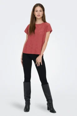 Only Camiseta regular fit manga corta^Mujer Camisetas