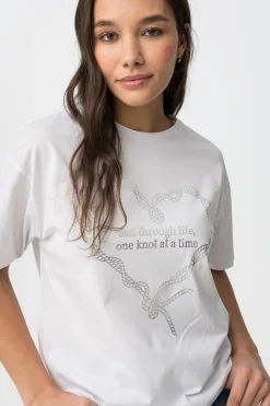 Tiffosi Camiseta relaxed nudos^Mujer Camisetas