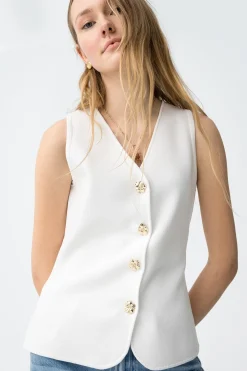 Tiffosi Camiseta slim botones^Mujer Camisetas