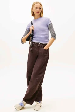 Tommy Jeans Camiseta slim de manga corta^Mujer Camisetas